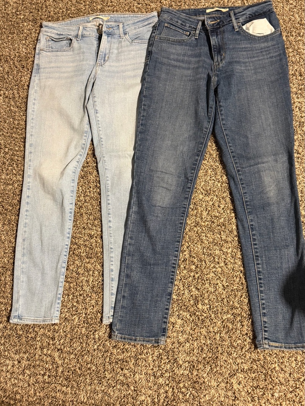 Levi's Skinny Jeans Duo - Light Blue & Dark Blue